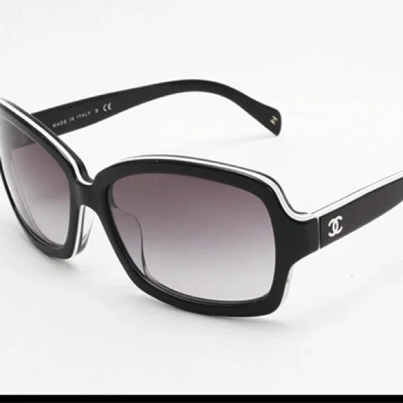 Chanel 5143 Top Black White Black sunglasses Chanel CC Logo Sunglasses 5143 Black White – The Bag Broker main image 2